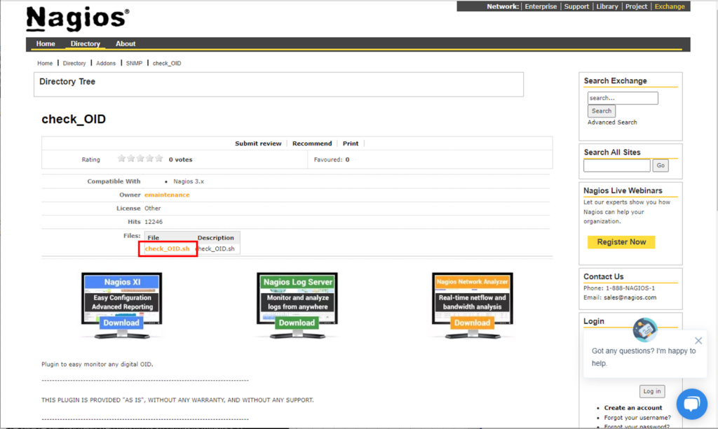 Nagios Exchange