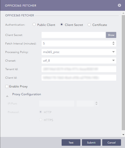 Office365プラグインの設定 Office365プラグインの設定